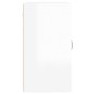 Armadietto a Muro Bianco Lucido 60x31x60 cm Legno Multistrato Armadietto a Muro Bianco Lucido 60x31x60 cm Legno Multistrato