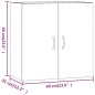 Armadietto a Muro Bianco Lucido 60x31x60 cm Legno Multistrato Armadietto a Muro Bianco Lucido 60x31x60 cm Legno Multistrato