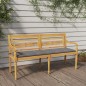 Panchina Batavia con Cuscino Grigio 150 cm Legno Massello Teak Panchina Batavia con Cuscino Grigio 150 cm Legno Massello Teak
