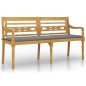 Panchina Batavia con Cuscino Grigio 150 cm Legno Massello Teak Panchina Batavia con Cuscino Grigio 150 cm Legno Massello Teak