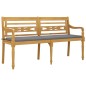 Panchina Batavia con Cuscino Grigio 150 cm Legno Massello Teak Panchina Batavia con Cuscino Grigio 150 cm Legno Massello Teak