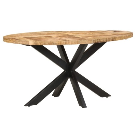 Tavolo da Pranzo 160x90x75cm in Legno Massello di Mango Grezzo