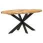 Tavolo da Pranzo 160x90x75cm in Legno Massello di Mango Grezzo Tavolo da Pranzo 160x90x75cm in Legno Massello di Mango Grezzo