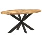 Tavolo da Pranzo 160x90x75cm in Legno Massello di Mango Grezzo Tavolo da Pranzo 160x90x75cm in Legno Massello di Mango Grezzo