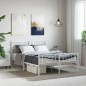 Giroletto con Testiera e Pediera Metallo Bianco 140x200 cm Giroletto con Testiera e Pediera Metallo Bianco 140x200 cm