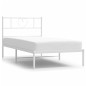Giroletto con Testiera Metallo Bianco 90x190 cm Giroletto con Testiera Metallo Bianco 90x190 cm