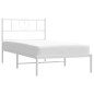 Giroletto con Testiera Metallo Bianco 90x190 cm Giroletto con Testiera Metallo Bianco 90x190 cm