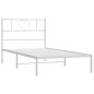 Giroletto con Testiera Metallo Bianco 90x190 cm Giroletto con Testiera Metallo Bianco 90x190 cm