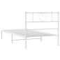 Giroletto con Testiera Metallo Bianco 90x190 cm Giroletto con Testiera Metallo Bianco 90x190 cm