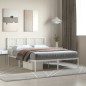 Giroletto con Testiera Metallo Bianco 120x190 cm Giroletto con Testiera Metallo Bianco 120x190 cm