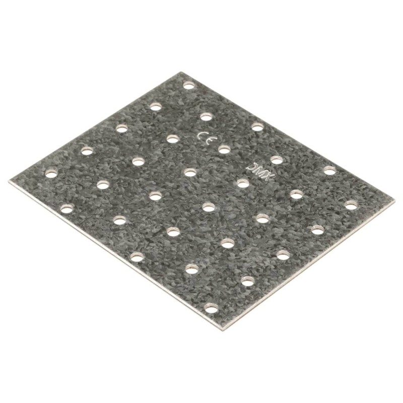 Piastre Forate 20 pz 2 mm 120x100 mm Acciaio Zincato Piastre Forate 20 pz 2 mm 120x100 mm Acciaio Zincato