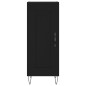 Credenza Nera 34,5x34x180 cm in Legno Multistrato Credenza Nera 34,5x34x180 cm in Legno Multistrato