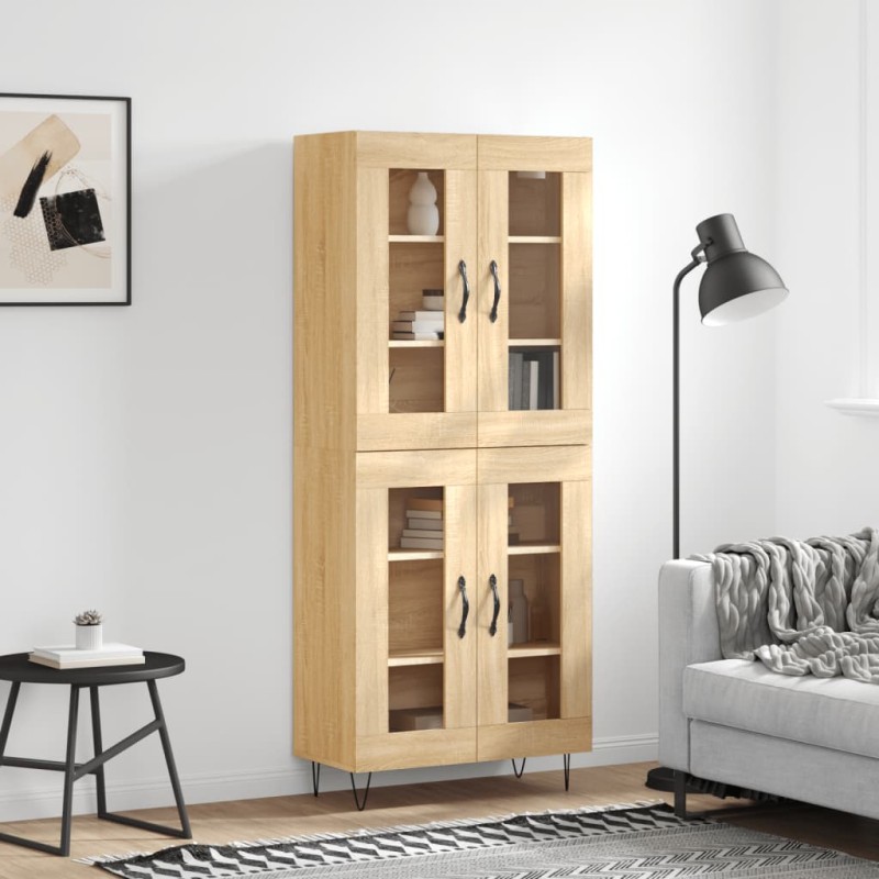 Credenza Rovere Sonoma 69,5x34x180 cm in Legno Multistrato Credenza Rovere Sonoma 69,5x34x180 cm in Legno Multistrato