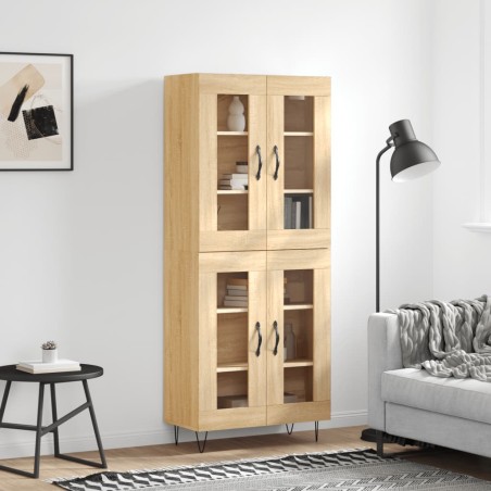 Credenza Rovere Sonoma 69,5x34x180 cm in Legno Multistrato