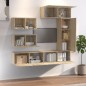 Set di Mobili Porta TV 6 pz Rovere Sonoma in Legno Multistrato Set di Mobili Porta TV 6 pz Rovere Sonoma in Legno Multistrato