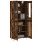 Credenza Rovere Fumo  69,5x34x180 cm in Legno Multistrato