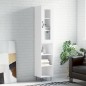 Credenza Bianca 34,5x34x180 cm in Legno Multistrato Credenza Bianca 34,5x34x180 cm in Legno Multistrato