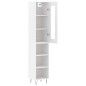 Credenza Bianca 34,5x34x180 cm in Legno Multistrato Credenza Bianca 34,5x34x180 cm in Legno Multistrato