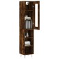 Credenza Rovere Fumo 34,5x34x180 cm in Legno Multistrato Credenza Rovere Fumo 34,5x34x180 cm in Legno Multistrato