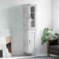 Credenza Grigio Cemento 34,5x34x180 cm in Legno Multistrato Credenza Grigio Cemento 34,5x34x180 cm in Legno Multistrato