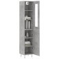 Credenza Grigio Cemento 34,5x34x180 cm in Legno Multistrato Credenza Grigio Cemento 34,5x34x180 cm in Legno Multistrato