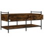 Tavolino da Salotto Rovere Fumo 99x50x50cm in Legno Multistrato