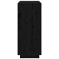 Credenza Nera 70x34x80 cm in Legno Massello di Pino Credenza Nera 70x34x80 cm in Legno Massello di Pino