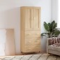 Credenza Rovere Sonoma 69,5x34x180 cm in Legno Multistrato Credenza Rovere Sonoma 69,5x34x180 cm in Legno Multistrato
