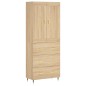 Credenza Rovere Sonoma 69,5x34x180 cm in Legno Multistrato Credenza Rovere Sonoma 69,5x34x180 cm in Legno Multistrato
