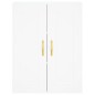 Credenza Bianca 69,5x34x180 cm in Legno Multistrato