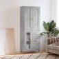 Credenza Grigio Cemento 69,5x34x180 cm in Legno Multistrato Credenza Grigio Cemento 69,5x34x180 cm in Legno Multistrato