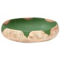 Lavabo da Appoggio Verde e Marrone Ovale 59x40x15 cm Ceramica Lavabo da Appoggio Verde e Marrone Ovale 59x40x15 cm Ceramica