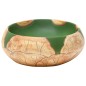 Lavabo da Appoggio Verde e Marrone Ovale 59x40x15 cm Ceramica Lavabo da Appoggio Verde e Marrone Ovale 59x40x15 cm Ceramica