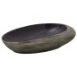 Lavabo da Appoggio Viola e Grigio Ovale 59x40x14 cm Ceramica Lavabo da Appoggio Viola e Grigio Ovale 59x40x14 cm Ceramica