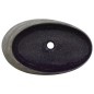Lavabo da Appoggio Viola e Grigio Ovale 59x40x14 cm Ceramica Lavabo da Appoggio Viola e Grigio Ovale 59x40x14 cm Ceramica