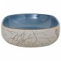 Lavabo da Appoggio Sabbia e Blu Ovale 59x40x14 cm Ceramica Lavabo da Appoggio Sabbia e Blu Ovale 59x40x14 cm Ceramica