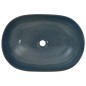 Lavabo da Appoggio Sabbia e Blu Ovale 59x40x14 cm Ceramica Lavabo da Appoggio Sabbia e Blu Ovale 59x40x14 cm Ceramica