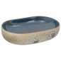 Lavabo da Appoggio Sabbia e Blu Ovale 59x40x14 cm Ceramica Lavabo da Appoggio Sabbia e Blu Ovale 59x40x14 cm Ceramica