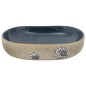 Lavabo da Appoggio Sabbia e Blu Ovale 59x40x14 cm Ceramica Lavabo da Appoggio Sabbia e Blu Ovale 59x40x14 cm Ceramica