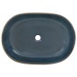 Lavabo da Appoggio Sabbia e Blu Ovale 59x40x14 cm Ceramica Lavabo da Appoggio Sabbia e Blu Ovale 59x40x14 cm Ceramica