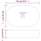 Lavabo da Appoggio Sabbia e Blu Ovale 59x40x14 cm Ceramica Lavabo da Appoggio Sabbia e Blu Ovale 59x40x14 cm Ceramica