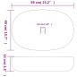 Lavabo da Appoggio Multicolore Ovale 59x40x14 cm Ceramica