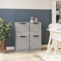 Credenze 2 pz Grigio Cemento 30x30x70 cm in Legno Multistrato Credenze 2 pz Grigio Cemento 30x30x70 cm in Legno Multistrato