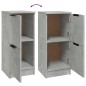 Credenze 2 pz Grigio Cemento 30x30x70 cm in Legno Multistrato Credenze 2 pz Grigio Cemento 30x30x70 cm in Legno Multistrato
