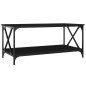 vidaXL Tavolino da Salotto Nero 100x50x45 cm Legno Multistrato e Ferro vidaXL Tavolino da Salotto Nero 100x50x45 cm Legno Multistrato e Ferro