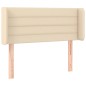 Testiera ad Orecchio Crema 103x16x78/88 cm in Tessuto Testiera ad Orecchio Crema 103x16x78/88 cm in Tessuto