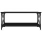 vidaXL Tavolino da Salotto Nero 100x50x45 cm Legno Multistrato e Ferro vidaXL Tavolino da Salotto Nero 100x50x45 cm Legno Multistrato e Ferro