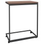 Tavolino con Ruote Nero 55x35x70 cm in Legno Multistrato Tavolino con Ruote Nero 55x35x70 cm in Legno Multistrato