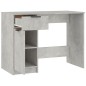 Scrivania Grigio Cemento 100x50x75 cm in Legno Multistrato
