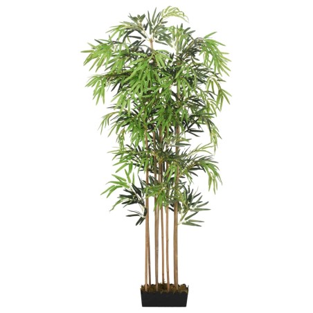 Albero Bambù Artificiale 730 Foglie 120 cm Verde